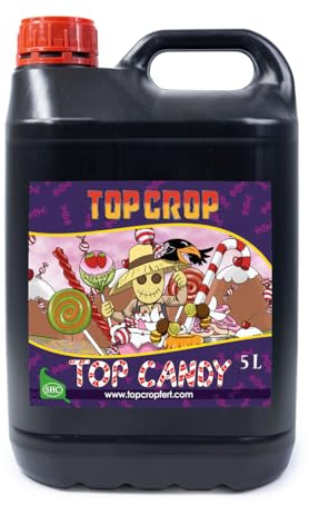 Top Candy 5 L – Fertilizante Orgánico Líquido para Floración, Mejora Aroma, Sabor y Desarrollo de Flores (5 Litros)