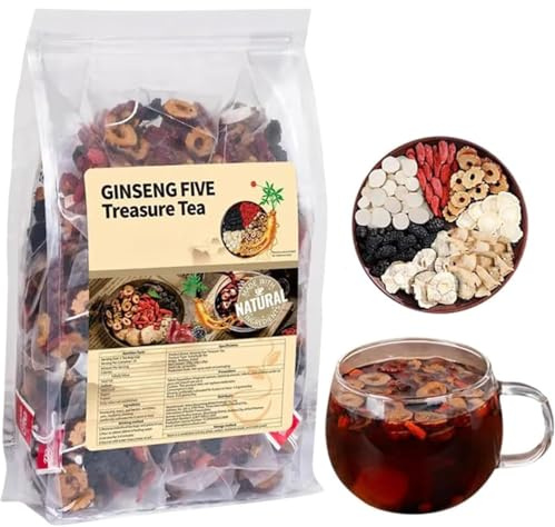 Ginseng Six Treasure Tea, 25/50/75/100 förpackningar, örtte med ginseng och mullbär, 7 värdefulla ingredienser, för kvinnor och män,1 pack (25pcs)
