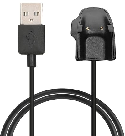 kwmobile USB Kabel Charger kompatibel mit Samsung Galaxy Fit e Ladekabel - Smart Watch Ersatzkabel - Fitnesstracker Aufladekabel in Schwarz