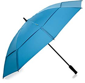 RainPOP Large Golf Umbrella 52 Inch / 130cm, Waterproof, Windproof (Sapphire Blue)