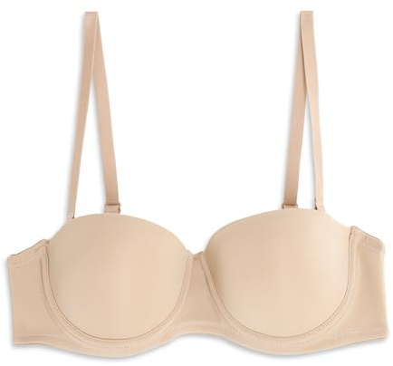 Cotonella, Soutien-Gorge Bandeau Miriam en Microfibre Douce avec Bonnets préformés rembourrés et Armatures - Art.CD003