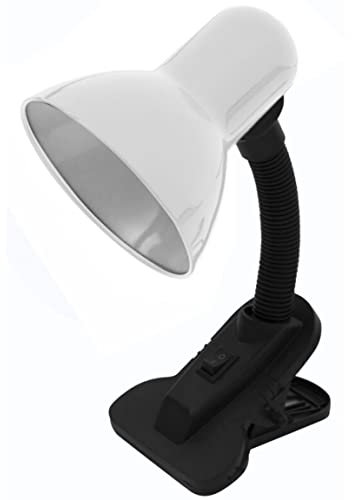 BEL AIR HOME - Lampada da Scrivania DEDALO 1xE27 - Stile Moderno - Base in Metallo - Luce Bianca Calda - Design Elegante - Lampada da Tavolo - Bianco, Plastica