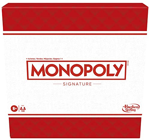 Monopoly Signature Family Board Game for 2 to 6 Players, Packaging and Game Elements, from 8 Years