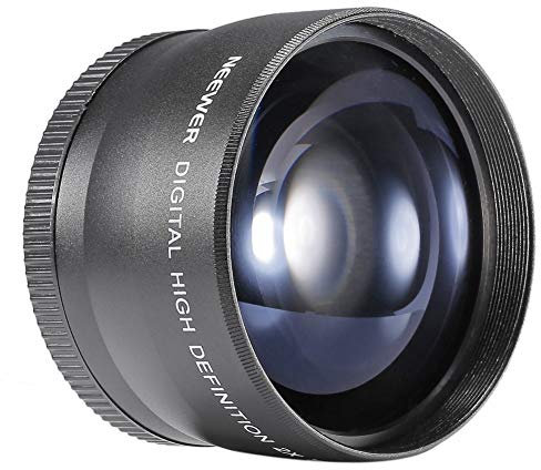 Glakyur 58Mm 2X Teleobjetivo Teleobjetivo Teleconvertidor para 18-55Mm