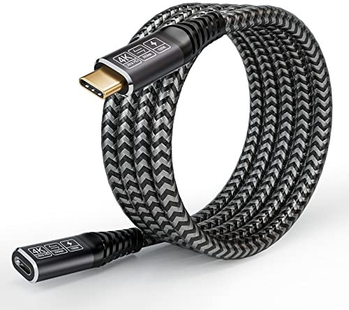 CAKOBLE USB C Extension cable 2M 20Gbps 100W/5A, USB C Female to USB Male USB C Cable Extension Supports USB 3.2 Gen2,USB 3.1, USB 3.0, 4K@60Hz Compatible USB C Hub/MacBook/USB C Charger