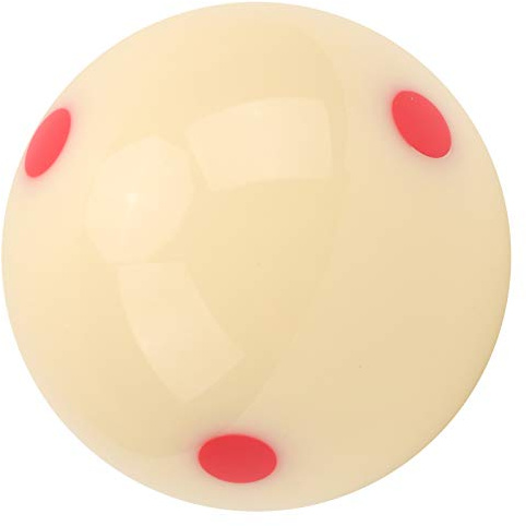 Akozon Billiard Training Ball Cue Ball With Red Dots Uk Pool Standard 52.5mm Resin Billiard Snooker Redpoint Practice Training Pool Cue Ball Marked Red-White Pool Ball