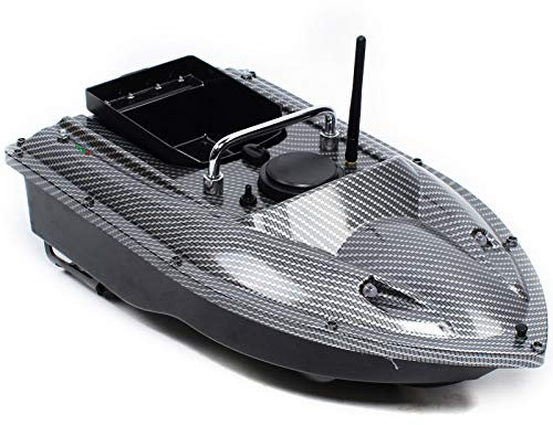 Lightakai - Fernbedienung Futterboote, 500M RC Fischerei Köder Boot Futterboot mit Fernsteuerung, Ferngesteuertes Boot zum Angeln Last 1.5kg mit LED-Licht (Schwarz)