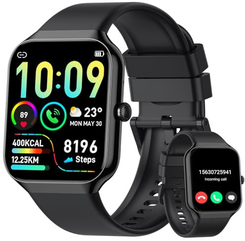 Togala Reloj Inteligente Hombre Mujer, 1.96 Smartwatch con Llamadas Bluetooth, Monitor de Sueño, Podómetro, 113+ Modos Deportivos, Whatsapp Notificación, impermeable IP68 Smart Watch para Android iOS