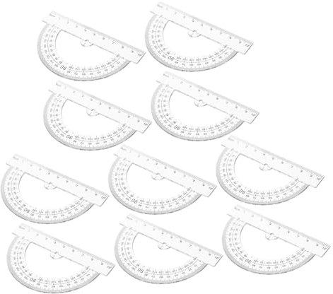 HOODANCOS Mini-winkelmesser Mit Hohlem Halbkreis Tragbarer Winkelmesser Mit Mathematik-tool Für Schüler