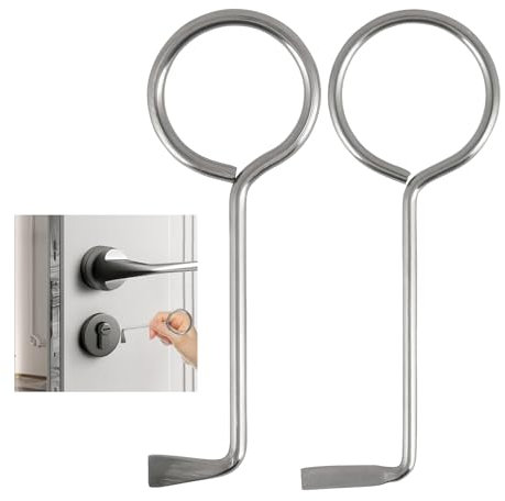 2 Stück Profi Dietrich Set, BunbartschlüSsel Universal, BartschlüSsel Dietrichset, BuntbartschlüSsel Universell aus Edelstahl, SchlüSseldienst TüRöFfner SchlüSsel für Bunt-Bart-Schloss öFfner