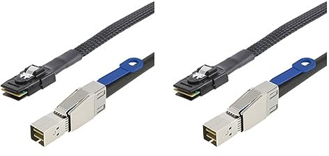 Reinscer 2 cables adaptador Mini SAS HD a Mini SAS de 36 , SFF-8644 a SFF-8087, 12 Gbps 3,33TF/1M/1