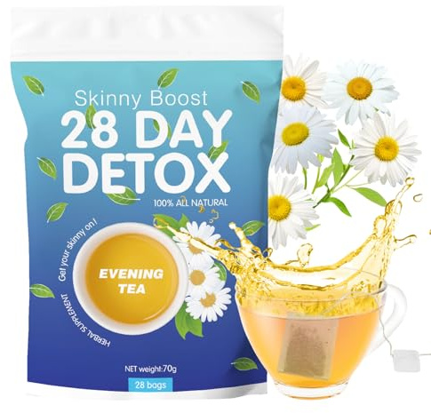 Tisane Détox 28 Jours au Chrysanthème, Jasmin et Menthe, Tisane sans Caféine pour Soutenir le Métabolisme et Purifier l’organisme en douceur, Pour Femmes et Hommes