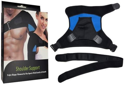 XFSRG Soporte de Espalda Ajustable y Transpirable para Hombro Derecho o Izquierdo Vendaje de Compresión para Alivio del Dolor Recuperación y Estabilización Ideal para Deportes y Uso Diario