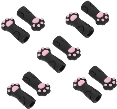 DECOMELODY 10 Piezas Protector de Herramientas para Manicura y Pedicura Fundas de Silicona con Diseño de Pata de Cubiertas Antideslizantes para Tijeras y Pinzas Fácil Limpieza y Reutilizables