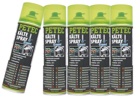 BandelOne enthält 5x400ml PETEC Freeze Kältespray Kaltreiniger Eisspray Vereisungsspray