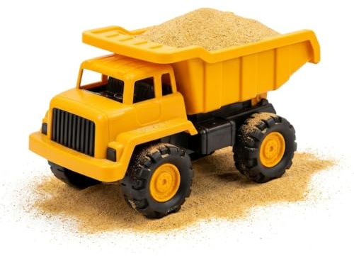 OTHERWISETRIVIAL Véhicules de chantier en plastique manuels pour sable, jardin – Choisissez entre dumper, rouleau, pelle de chargement (Dumper/camion S 21 x 11 x 12 cm)