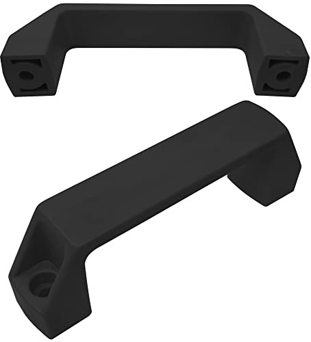 cyclingcolors 2x Bügelgriff handgriff 130 mm tragegriff haltegriff transportgriff griff kunststoff, Schwarz