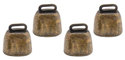 Nifocc Campanas de cobre para mascotas, granja, campanas antipérdida, cascabeles para bricolaje, 4 unidades, bronce