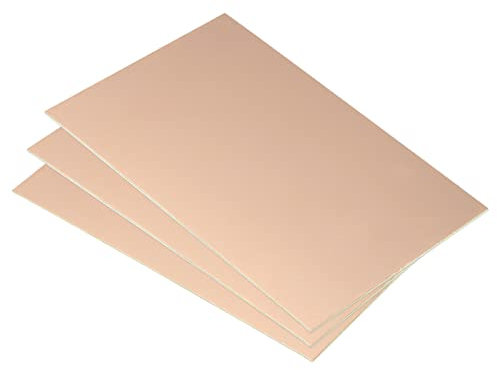 PATIKIL 3Pack FR4 Einseitig Kupferplattiert PCB Laminat Leiterplatte 150x100x1.2mm