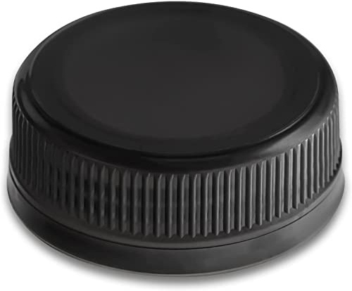 Pack of 15 Black Bottle Caps 38mm 1.5” Tamper Evident Screw-On Bottle Caps Plastic Replacement Lids for Juice Water Milk Beverage Bottles