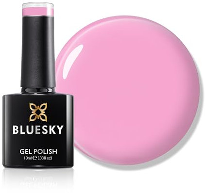 Bluesky Gel Nail Polish 10ml, Pink Power - SS2403, Pastel Pink Gel Nail Polish for 21 Day Manicure, Professional, Salon & Home Use, Requires Curing Under LED UV Nail Lamp