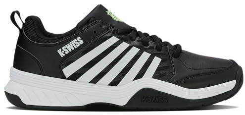 K-Swiss Herren Court Express 2 Tennis Shoe, Black White Soft Neon Green, 43 EU