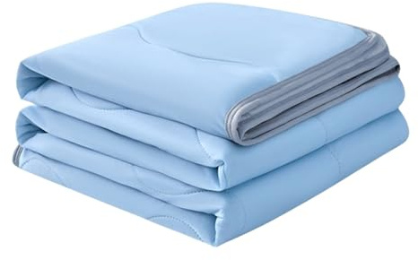 Manta de edredón refrescante de verano para personas que duermen con calor, ligera, acolchada, alivio del sudor nocturno, transpirable y suave, para todas las estaciones, mantiene fresca toda la noche