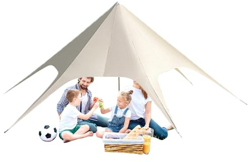 Tienda de toldo exterior – cobertizo impermeable de la cúpula con UVF50 + toldo Oxford | Tienda de toldo de senderismo y viaje portátil | Listo para instalar Picnique, pesca, camping, sombras de playa