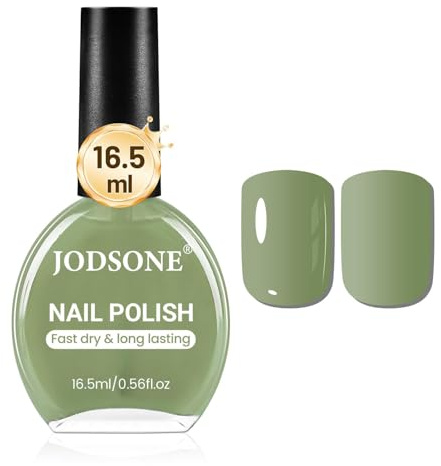 JODSONE 16.5ml Sage Green Nail Polish Large Volume Quick Drying Nail Polish, Fast Drying and Long Lasting Color Nail Art DIY Home Manicure Gift for Women