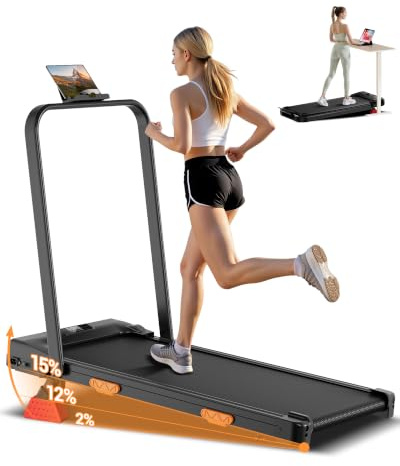 LONTEK 3.0HP Tapis de Course Pliable Inclinable 15%, à Triple Amortissement