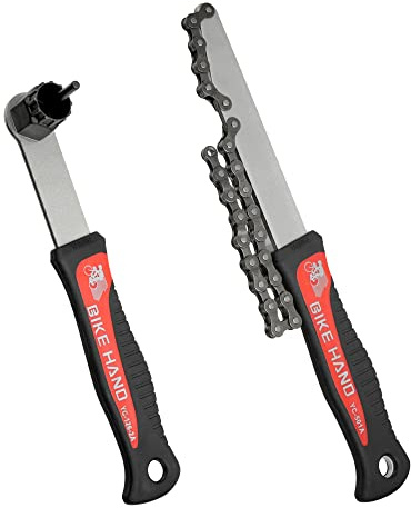 BikeHand Bicycle Bike Compatible with Shimano Cassette Turner Install Rotor Lockring Removal Chain Whip Tool Kit - Classic
