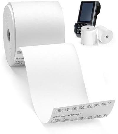 coreless - 45 Thermorollen 80mm x 80mm x 12mm ohne Plastikkern - Rolle aus Thermopapier