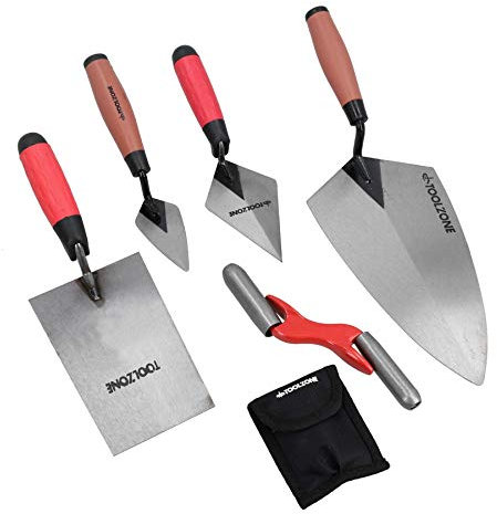 Lot de 5 truelles de pose pour bloc de construction + kit de joints de briques