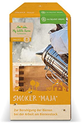 My Little Farm Smoker Maja, Rauchgerät zur Arbeit am Bienenvolk, zur Beruhigung der Bienen, ideal für Hobby-Imker, schnelle Rauchentwicklung, langlebig