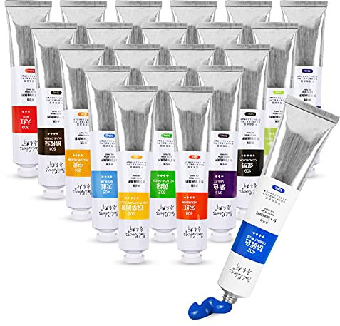 Paul Rubens Ölfarbe, 20 helle Ölfarben mit hoher Sättigung, 50 ml große Röhren, schnellere Trocknungszeit mit cremiger Textur und Konsistenz für Künstler, Studenten, Anfänger