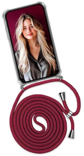 ONEFLOW Cadena para teléfono móvil «Twist Case» compatible con Xiaomi Redmi Note 9 – Funda con banda extraíble para smartphone Necklace, funda de silicona para el cuello, cadena intercambiable, color