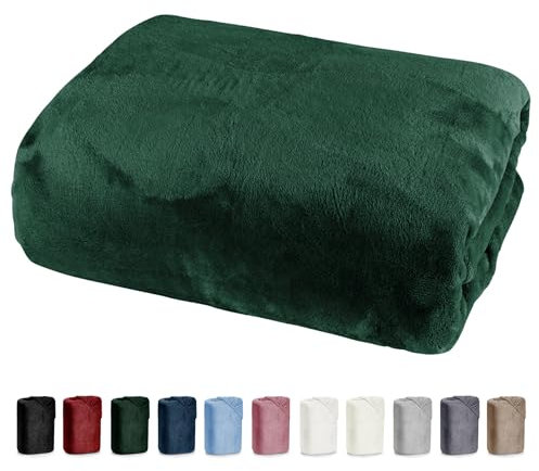 Bettlaken 150x200 Cashmere Touch Spannbettlaken Super Soft Winter Spannbetttuch Nicky Plüsch Teddy Typ585 Öko-Tex pflegeleicht tannengrün grün für 140x200 bis 160x200
