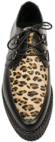 Lucky Dice Unisex Creep Creeper Schuh Rockabilly Spitz Farbauswahl Neu! Schwarz/Baby Leo 5023 39