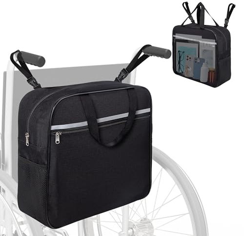 Zaino per Sedia a Rotelle Impermeabile Borsa per Sedia a Rotelle Multifunzione Borsa per Accessori per Sedia a Rotelle per Sedie a Rotelle Scooter Deambulatori
