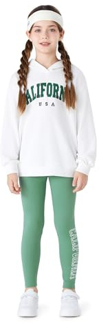 PATPAT Tuta Bambina - Felpa e Pantaloni | Abbigliamento, Tuta da Ginnastica, Completo di Leggings 5-14 Anni 110-164 cm