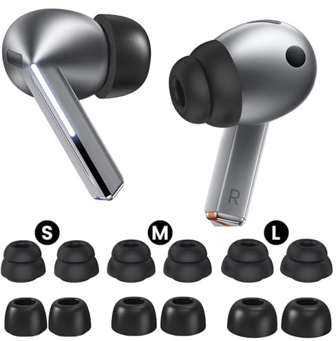 Delidigi 6 Pairs Ear Tips Set for Samsung Galaxy Buds3 Pro (2024), S/M/L【3 Pairs Memory Foam+3 Pairs Double Flange Silicone 】Earbuds Replacement Fit in Case Compatible with Samsung Galaxy Buds 3 Pro