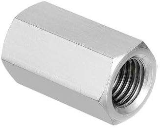PATIKIL 304 Stainless Steel Hex Coupling Nuts M12x1.5-Pitch 30mm | 1.2 Length Fully Threaded Rod Coupling Nut Studding Connector Fasteners Silver Tone