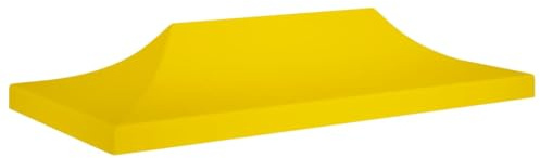 vidaXL Tak till partytält 6x3 m gul 270 g/m²