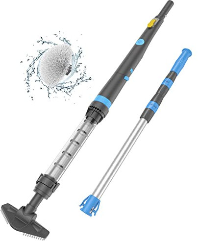 Efurden Aspiratore per piscina ricaricabile con design a spazzola rotonda per la pulizia della linea di galleggiamento, perfetto per spa, vasche idromassaggio e piccole piscine per sabbia e detriti