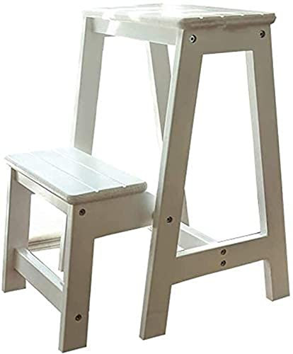 Kamnik Kletterhocker für den Innenbereich, Trittstuhl/Tritthocker/Leiter, multifunktionaler, umwandelbarer, zusammenklappbarer Bibliotheksleiterstuhl, 2-Stufen-Hocker, dekoratives Regal für zu Haus
