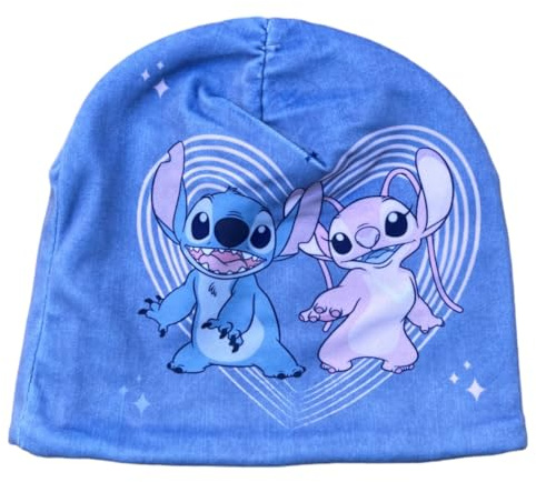 Vintermössa Stitch och Angel Disney Barnmössa med 100 % Polyestertryck, Flerfärgad, 54