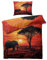 MOBEITI Afrika Bettwäsche 155x220, Sonnenuntergang Elefant Wendebettwäsche, Weiche Kuschelige Mikrofaser Bettbezug Set 2teilig, 1 Kissenbezug 80x80, mit Reißverschluss -MO&148