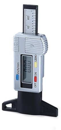 Misuratore di Profondità per Pneumatici con Grande Schermo LCD - Per Battistrada Auto, Moto e Camion