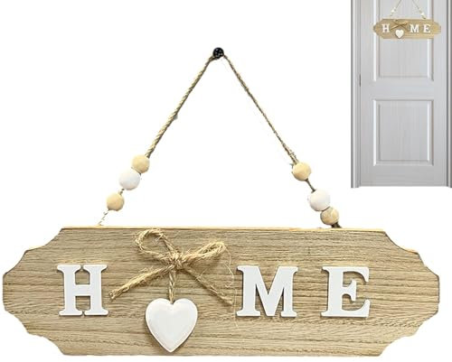 Letrero de bienvenida de madera para la entrada de casa – Cartel de bienvenida en la puerta de entrada | Decoración de pared hecha de tablones de madera | Home Letter Design Wall Sign Decor Holiday
