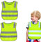 2 Stück Warnweste Kinder 3-6 jahre,Sicherheitsweste mit Reflektoren,Atmungsaktiv und Reflektorweste,Ideal für Schule,Sport,Radfahren und die Sicherheit der Kinder,Universelle Größe für Jungs & Mädchen